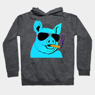 Cool piggy with cigar and shades Hoodie